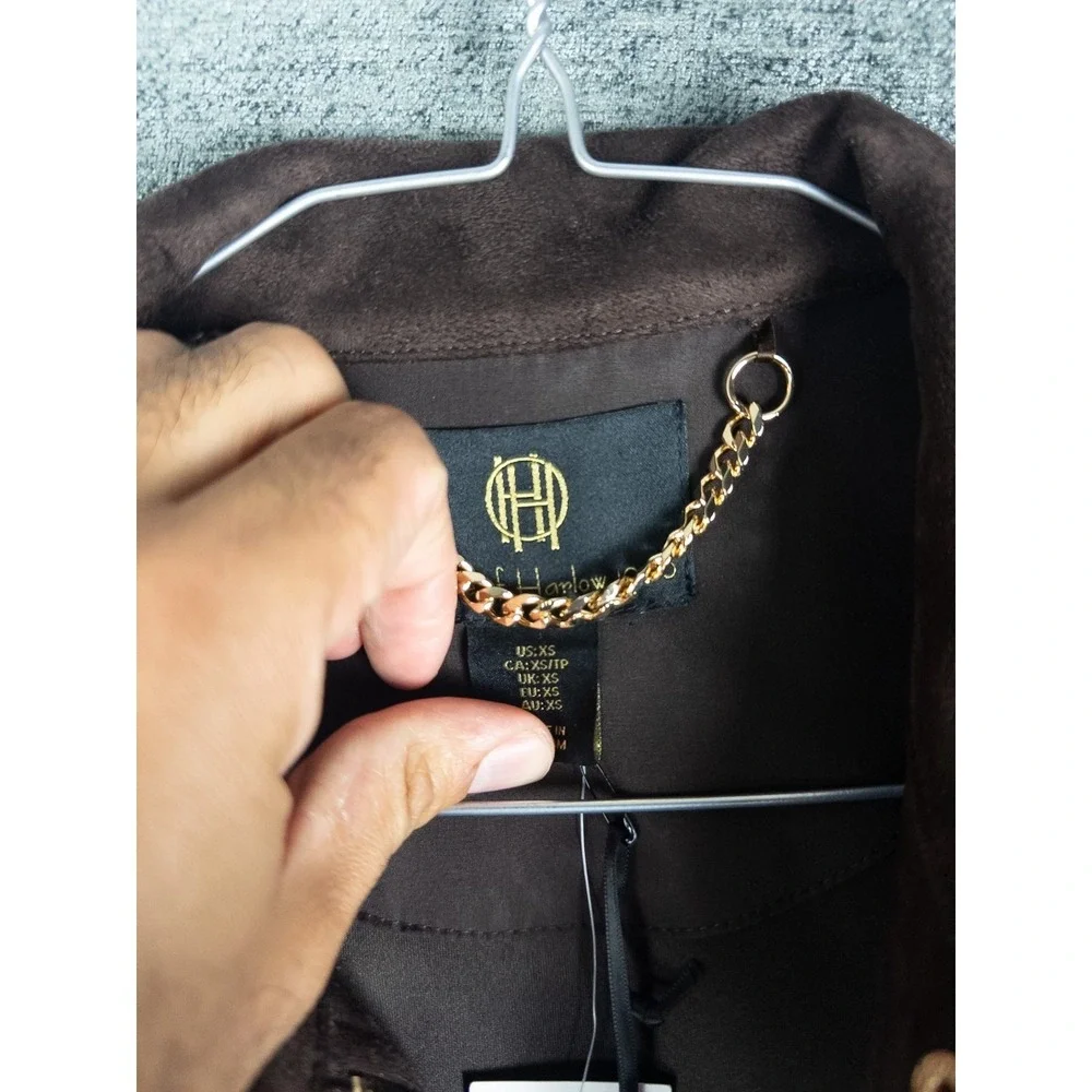 House of Harlow 1960 Brown Suede Cropped Jacket